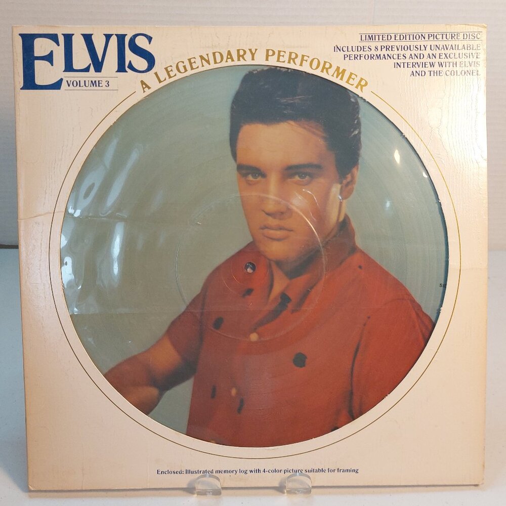 Elvis Presley ~ A Legendary Performer Vol 3 Picture Disc Vinyl,  1978 W/ Booklet